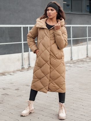 Dámska prešívaná béžová zimná bunda Femacoat