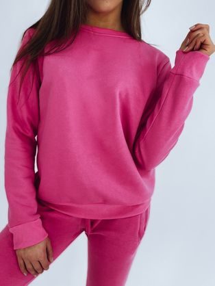 Jednoduchá sýto ružová dámska mikina Fashion II