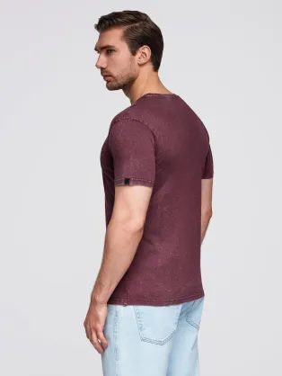 Bordové bavlnené tričko EM-0103