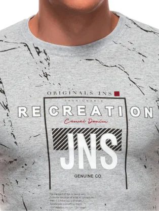 Módne tmavomodré tričko s nápisom Jeans S2034