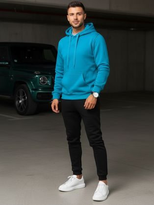 Pohodlná nebesky-čierna tepláková súprava