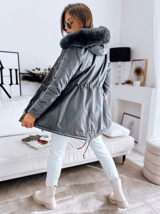 Trendy dámska oversize bunda vo fialovej farbe Graceful