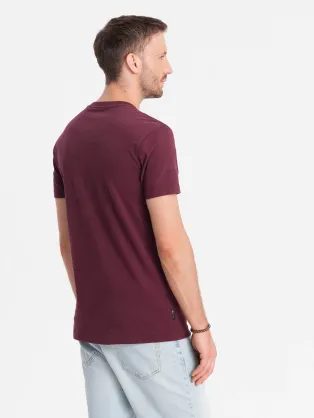 Bordové bavlnené tričko EM-0103