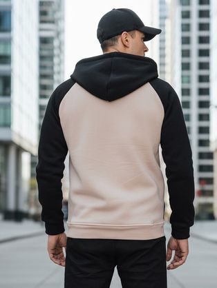 Pánska modrá mikina s logom a s kapucňou V2 SSNZ-0144