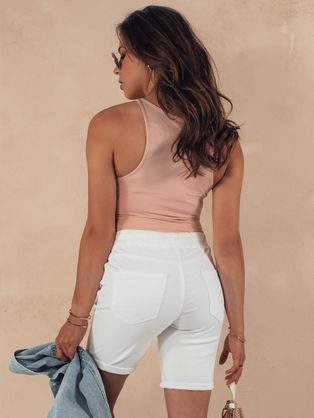 Originálne dámske biele rifľové kraťasy Sunylook