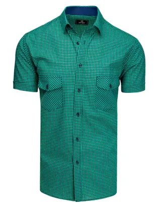 Granátovo-zelená károvaná košeľa