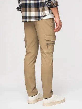 Zelené pánske cargo nohavice V1 PACG-0178