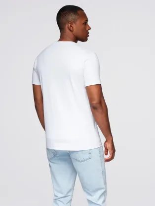 Úpletové pistáciové pánske tričko V4 TSCT-0197