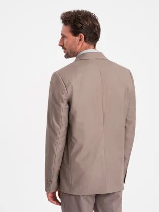 Jedinečná béžová elegantná vesta V3 BLZV-0109