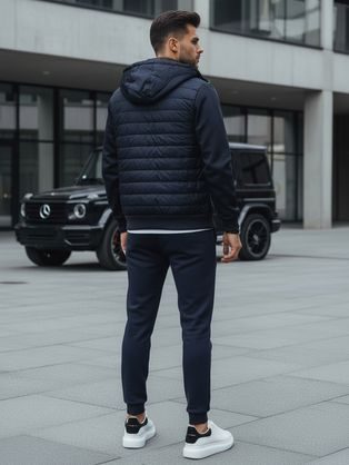 Trendy tmavo modré nohavice s pružným pásom V3 PACP-0116