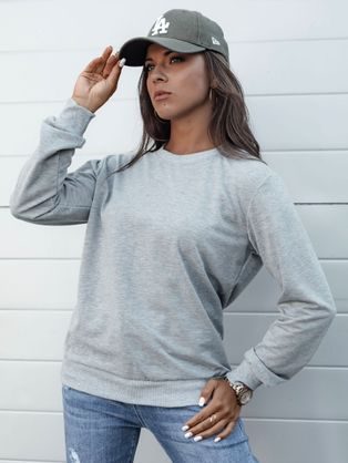 Jednoduchá dámska krémová mikina Glamflair