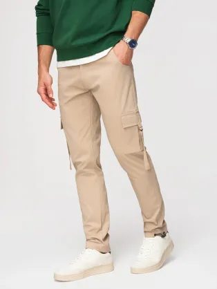 Pieskové pánske cargo nohavice V2 P1516