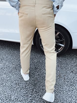 Trendy béžové pánske nohavice