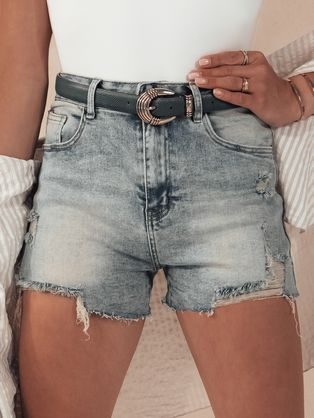 Dámske modré rifľové kraťasy s odreninami Urban Cool