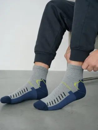 Medium modro-šedé pánske ponožky Active