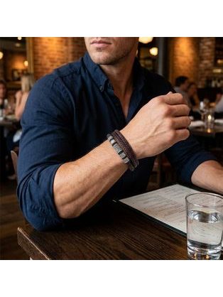 Čierny látkový pánsky opasok