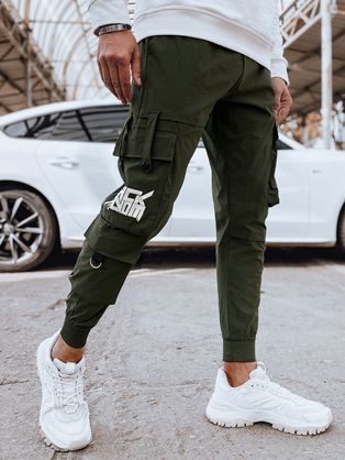 Zelené pánske kapsáčové joggery