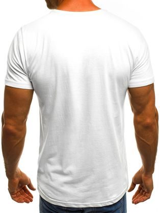 Biele tričko so štýlovou potlačou  O/1173Z