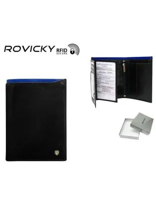 Moderná čierna pánska peňaženka na výšku