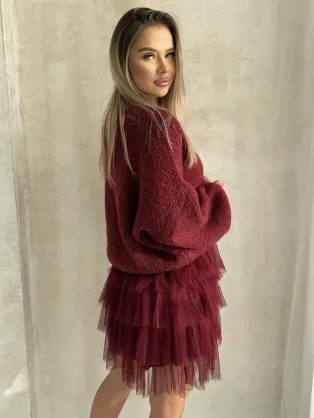 Módna béžová mini sukňa GLR017