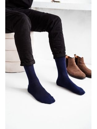 Elegantné tmavomodré pánske ponožky