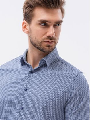 Granátová košeľa so vzorom K623