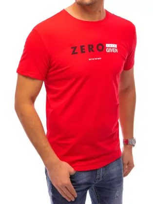 Červené pánske tričko s nápisom ZERO