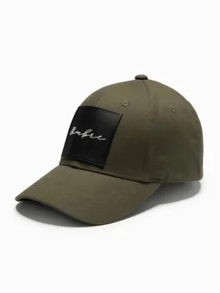 Pánska khaki šiltovka s veľkou nášivkou V2 ACCS-0101