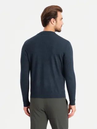 Trendy tmavo modrý polorolák V4 SWTN-0125