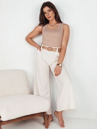 Dámske moderné béžové nohavice Glappo