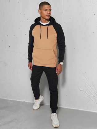 Základná hnedá mikina na zips V2 SSBZ-0178