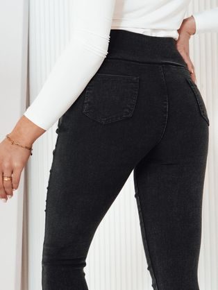 Trendy dámske čierne rifle Slimlegs