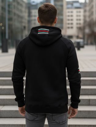 Moderná čierna jednoduchá mikina