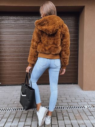 Jedinečný dámsky kabát v béžovej farbe Lina