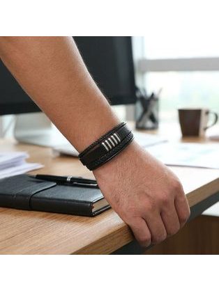 Čierny látkový pánsky opasok