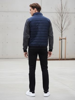 Trendy tmavo modré nohavice s pružným pásom V3 PACP-0116