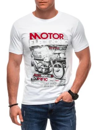 Biele tričko s moto-potlačou S2029