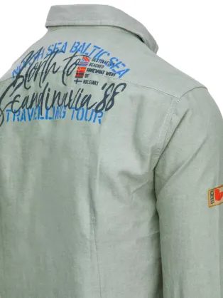 Ležérna granátová košeľa s vreckami na gombíky V3 SHCS-0146