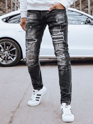 Trendy vybíjané pánske rifle čierne