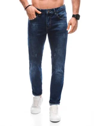 Trendy tmavo modré rifle v jedinečnom prevedení P1433