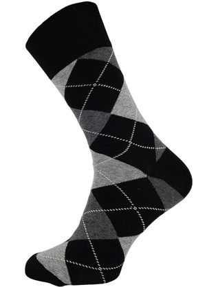 Vzorované čierne pánske ponožky