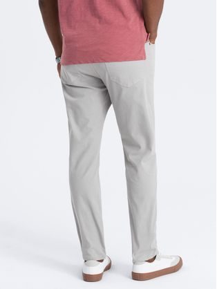 Elegantné granátové chinos nohavice klasického strihu V3 PACP-0191