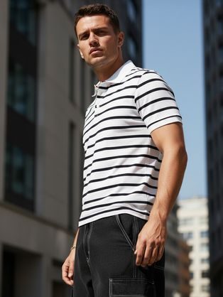 Námornícke olivovo-biele tričko V3 TSCT-0255