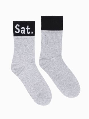 Šedé pánske ponožky Sobota U259