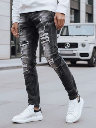 Trendy vybíjané pánske rifle čierne