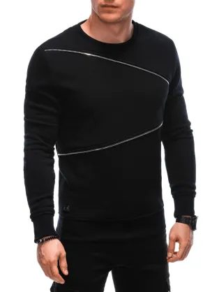 Nadčasová čierna trendy mikina V1 OM-SSNZ-005
