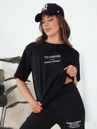 Športová dámska čierna tepláková súprava Bistan