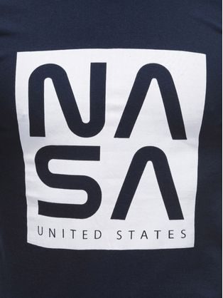 Originálne nebesky modré tričko s potlačou NASA S1916
