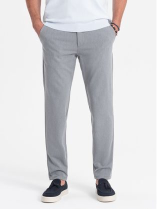 Elegantné šedé chinos nohavice klasického strihu V1 PACP-0191