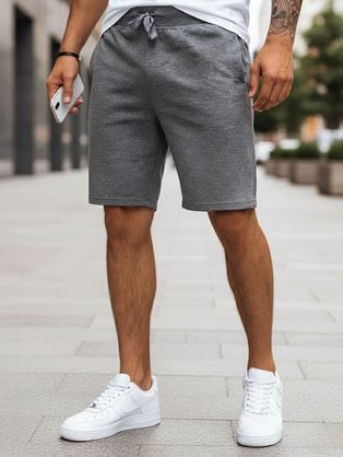 Športové pánske kraťasy v tmavošedej farbe